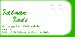 kalman kadi business card