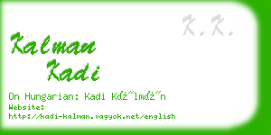 kalman kadi business card